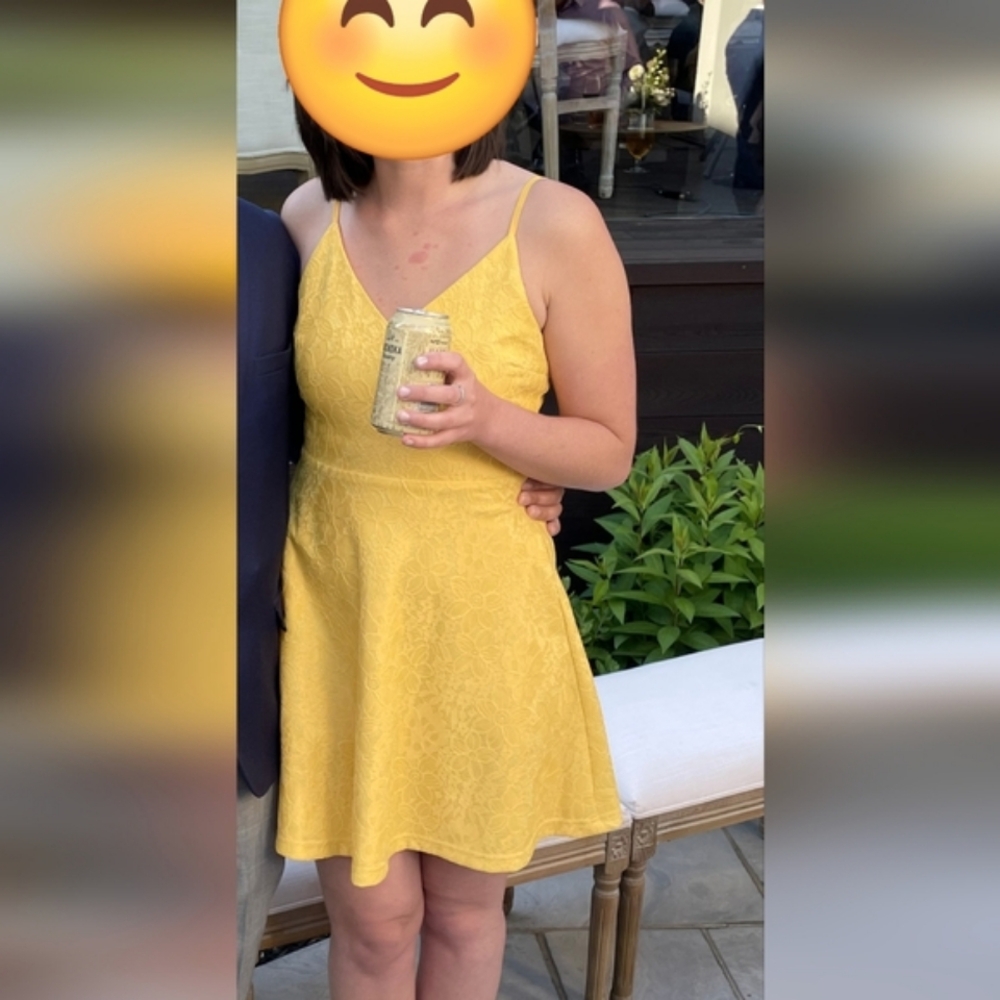 Lulus Yellow Mini Dress With Pockets